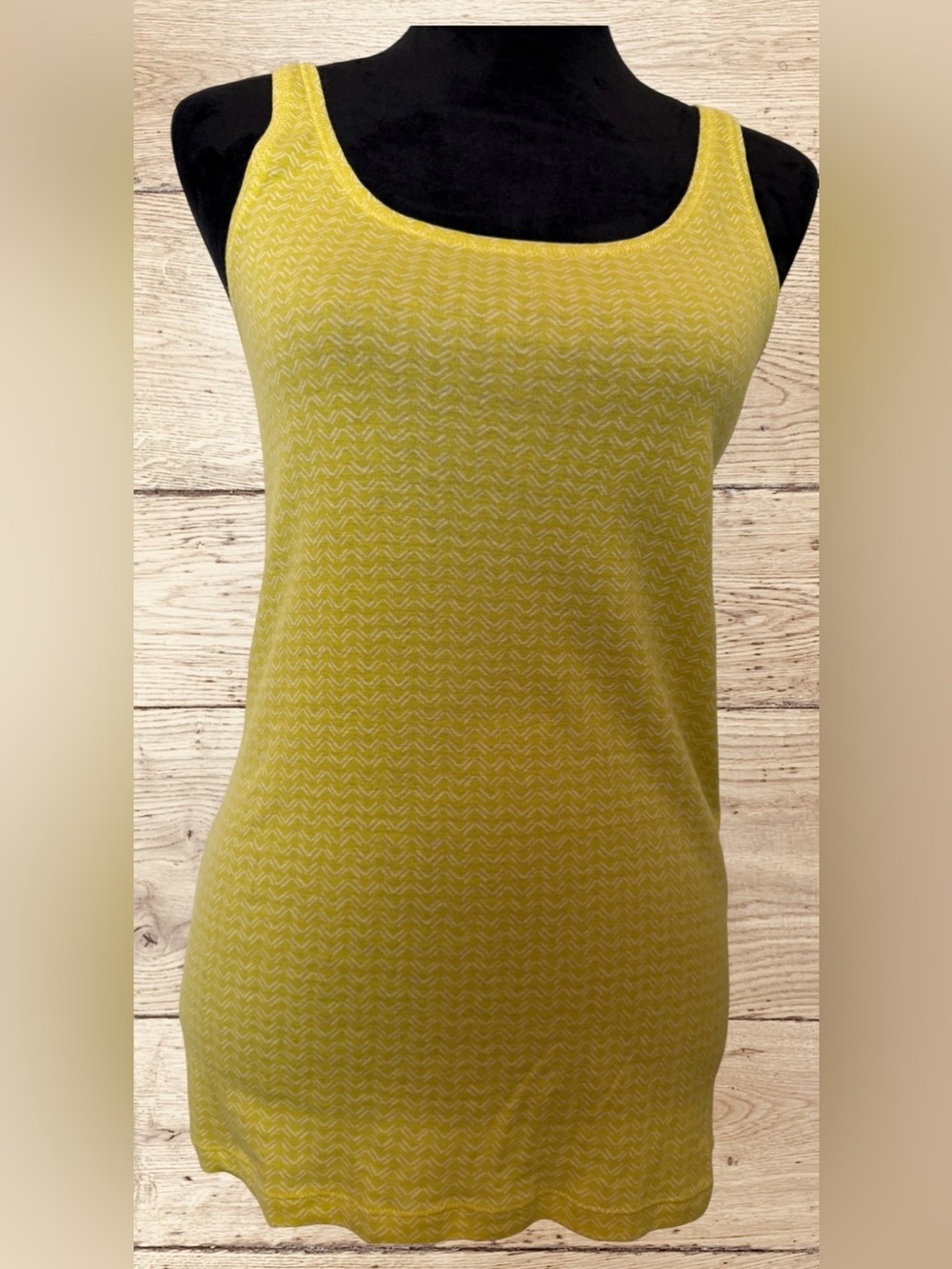 Loft Yellow Zigzag Tank Top